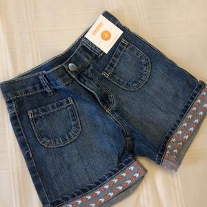 Gymboree girls size 4 jean shorts. NWT